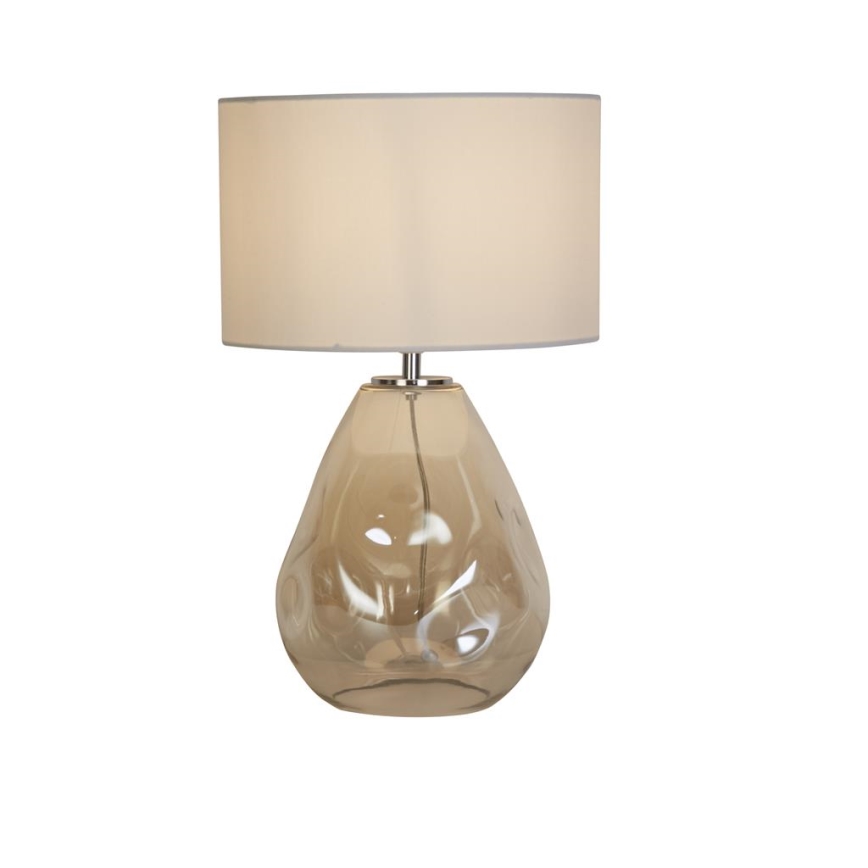 Searchlight - Stolní lampa DEVON 1xE27/60W/230V šedá/kouřová