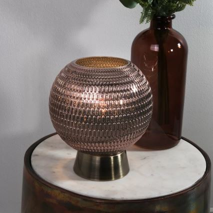 Searchlight - LED Stolní lampa MILA LED/0,6W/3xAAA hnědá