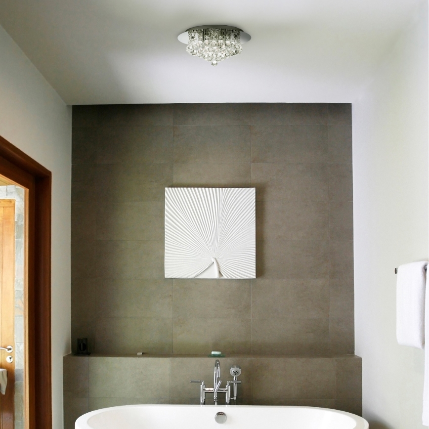 Searchlight - LED Křišťálové stropní svítidlo BATH 4xLED/3W/230V