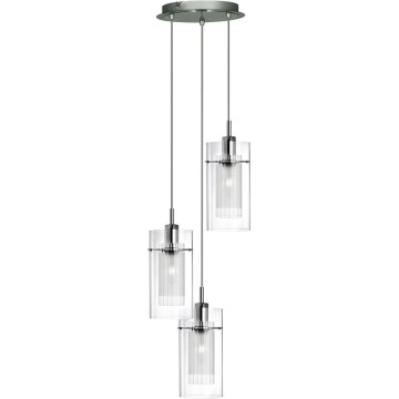 Searchlight - Lustr na lanku DUO 3xE14/60W/230V matný chrom