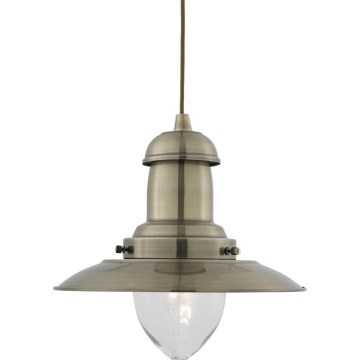 Searchlight - Lustr na lanku FISHERMAN 1xE27/60W/230V mosaz