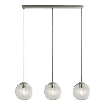 Searchlight - Lustr na lanku PENDANT 3xE27/40W/230V matný chrom