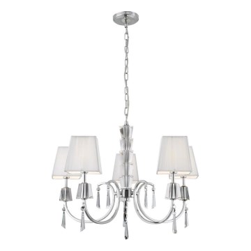 Searchlight - Lustr na řetězu PORTICO 5xG9/33W/230V lesklý chrom