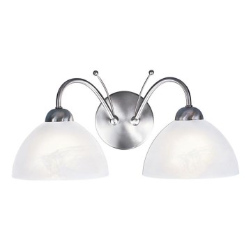 Searchlight - Nástěnná lampa MILANESE 2xE14/60W/230V matný chrom