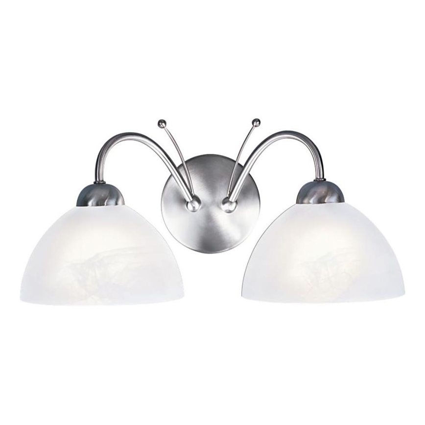 Searchlight - Nástěnná lampa MILANESE 2xE14/60W/230V matný chrom