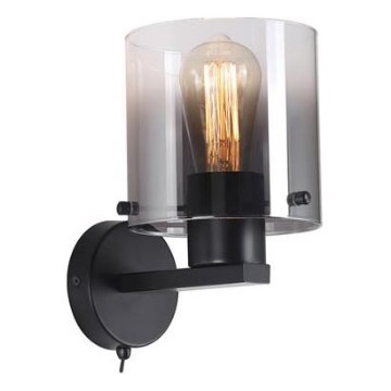 Searchlight - Nástěnné svítidlo SWEDEN 1xE27/60W/230V černá/kouřová