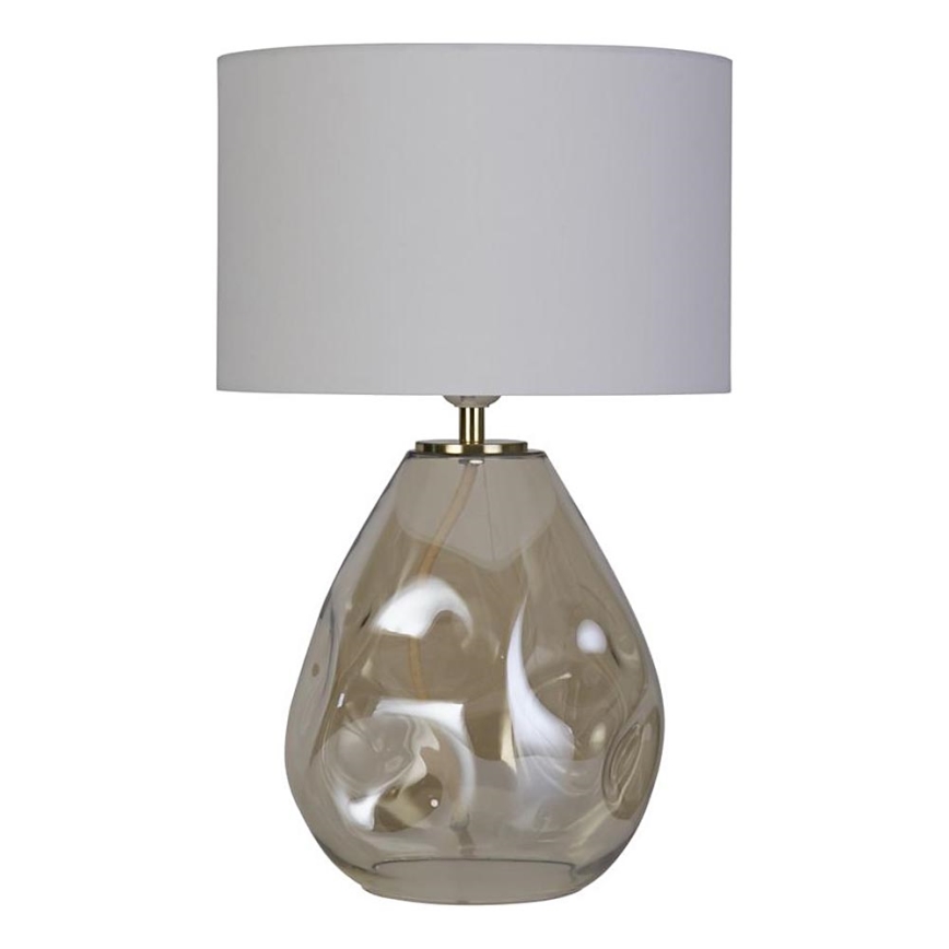 Searchlight - Stolní lampa DEVON 1xE27/60W/230V šedá/kouřová