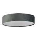 Searchlight - Stropní svítidlo DRUM 3xE27/60W/230V šedá