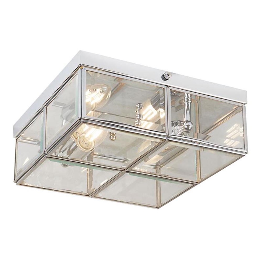 Searchlight - Stropní svítidlo FLUSH 2xE14/40W/230V lesklý chrom