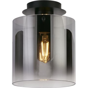 Searchlight - Stropní svítidlo SWEDEN 1xE27/60W/230V pr. 22 cm černá/kouřová