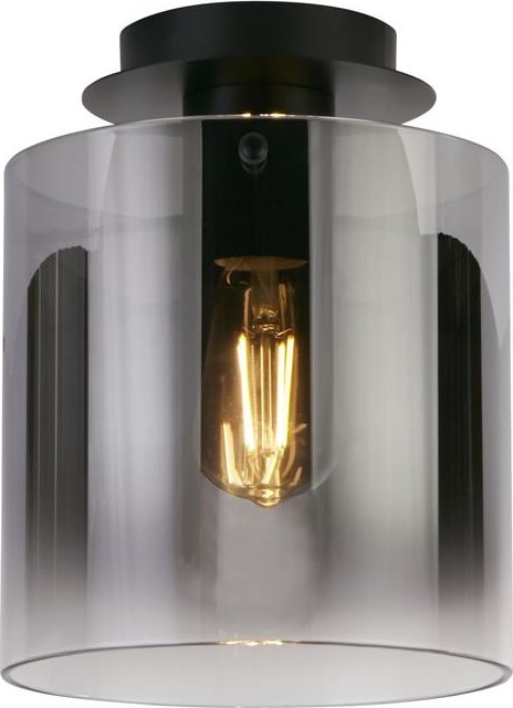 Searchlight - Stropní svítidlo SWEDEN 1xE27/60W/230V pr. 22 cm černá/kouřová