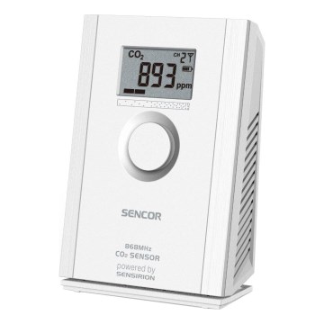Sencor - Bezdrátový senzor oxidu uhličitého 5V/3xAA 2000 mAh