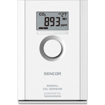 Sencor - Bezdrátový senzor oxidu uhličitého 5V/3xAA 2000 mAh
