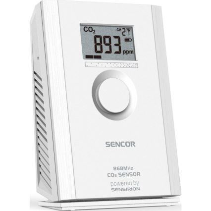Sencor - Bezdrátový senzor oxidu uhličitého 5V/3xAA 2000 mAh