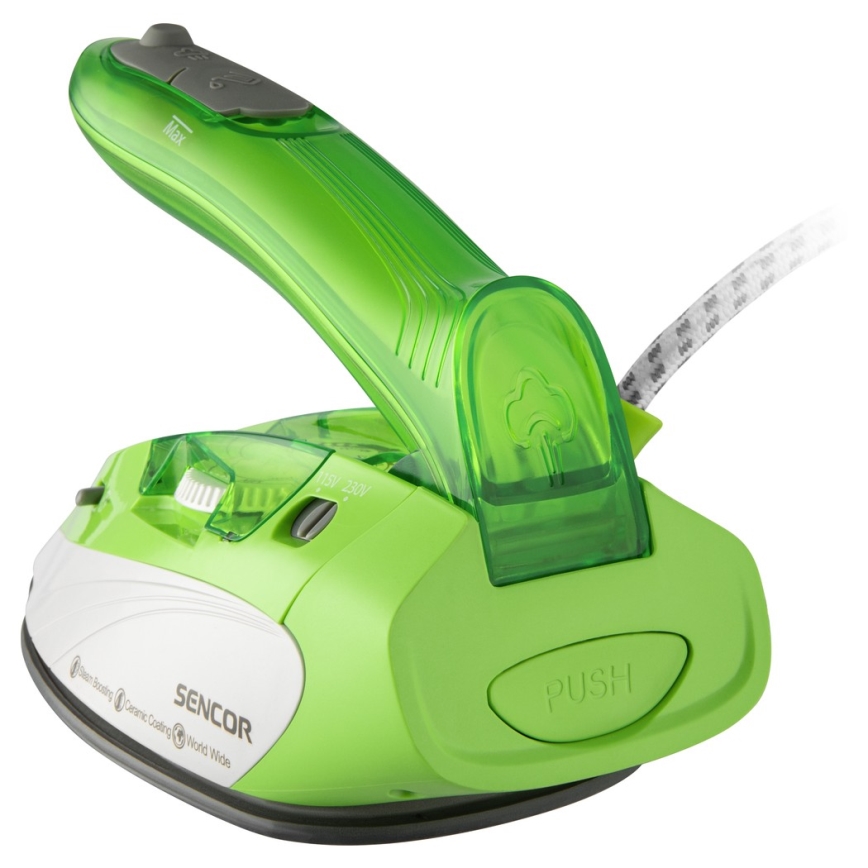 Sencor - Cestovní napařovací žehlička 1100W/115V/230V zelená