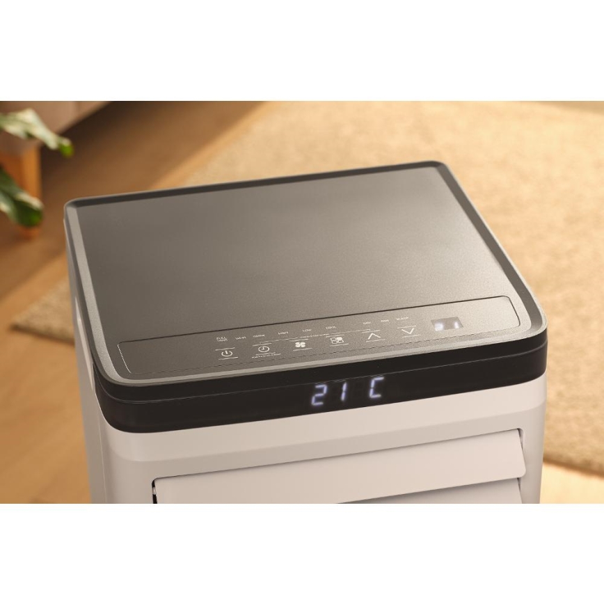 Sencor - Chytrá mobilní klimatizace 3v1 včetně kompletního příslušenství 1020W/230V 10000 BTU Wi-Fi bílá + dálkové ovládání