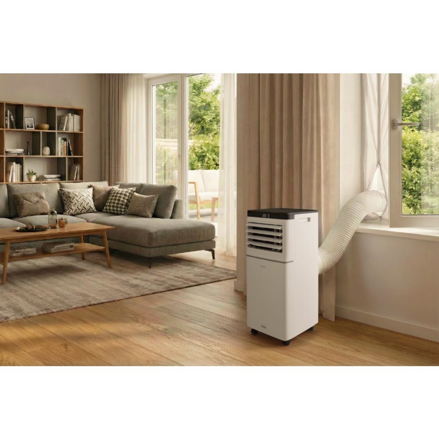 Sencor - Chytrá mobilní klimatizace 3v1 včetně kompletního příslušenství 1020W/230V 10000 BTU Wi-Fi bílá + dálkové ovládání