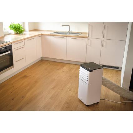 Sencor - Chytrá mobilní klimatizace 3v1 včetně kompletního příslušenství 1020W/230V 10000 BTU Wi-Fi bílá + dálkové ovládání