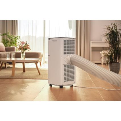 Sencor - Chytrá mobilní klimatizace 3v1 včetně kompletního příslušenství 1020W/230V 10000 BTU Wi-Fi bílá + dálkové ovládání