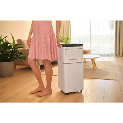 Sencor - Chytrá mobilní klimatizace 3v1 včetně kompletního příslušenství 1020W/230V 10000 BTU Wi-Fi bílá + dálkové ovládání