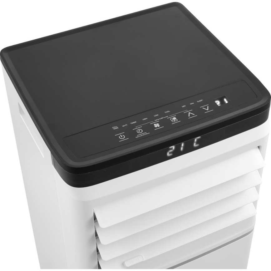 Sencor - Chytrá mobilní klimatizace 3v1 včetně kompletního příslušenství 1020W/230V 10000 BTU Wi-Fi bílá + dálkové ovládání