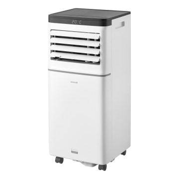 Sencor - Chytrá mobilní klimatizace 3v1 včetně kompletního příslušenství 1020W/230V 10000 BTU Wi-Fi bílá + dálkové ovládání