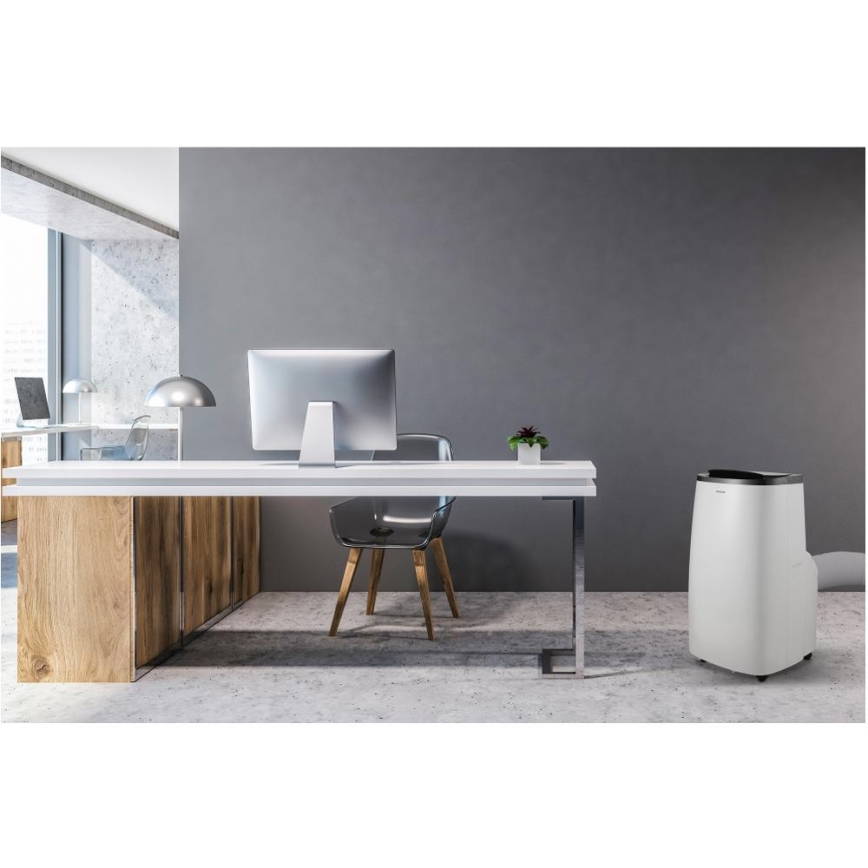 Sencor - Chytrá mobilní klimatizace 4v1 včetně kompletního příslušenství 1700W/230V 12000 BTU Wi-Fi bílá + dálkové ovládání