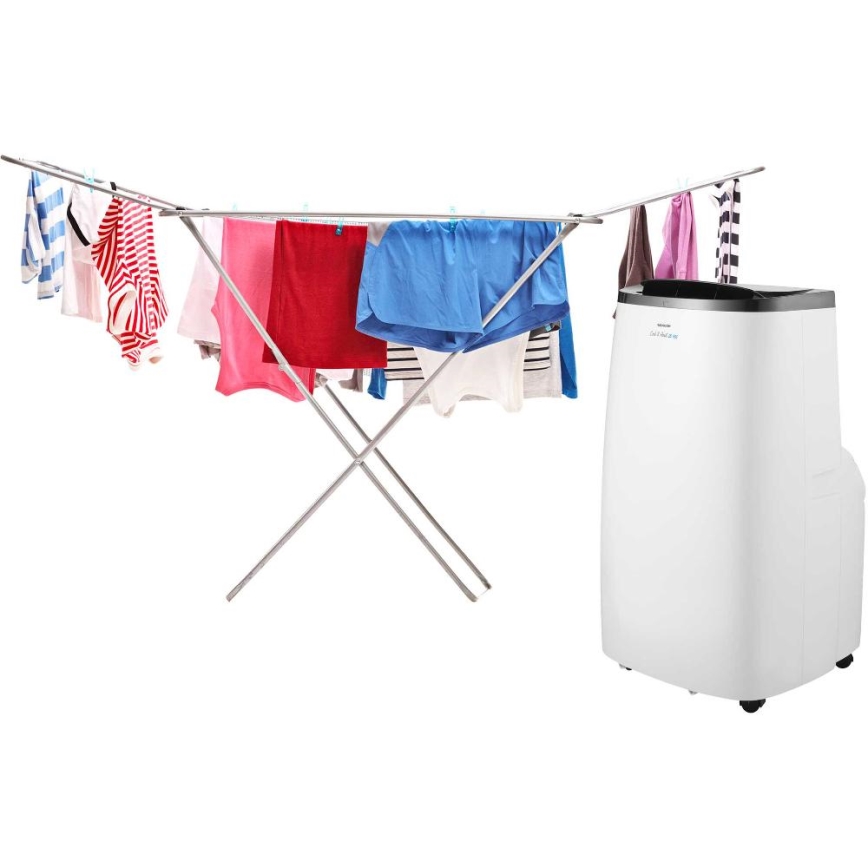 Sencor - Chytrá mobilní klimatizace 4v1 včetně kompletního příslušenství 1750W/230V 18000 BTU Wi-Fi bílá + dálkové ovládání