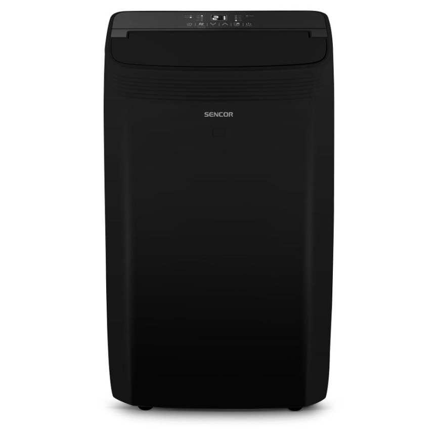Sencor - Chytrá mobilní klimatizace včetně kompletního příslušenství 900W/230V 9000 BTU Wi-Fi černá + dálkové ovládání