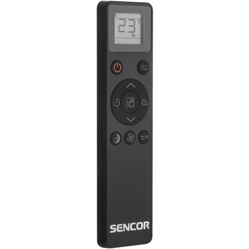 Sencor - Chytrá mobilní klimatizace včetně kompletního příslušenství 900W/230V 9000 BTU Wi-Fi černá + dálkové ovládání