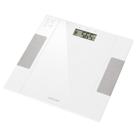 Sencor - Chytrá osobní fitness váha 1xCR2032 bílá