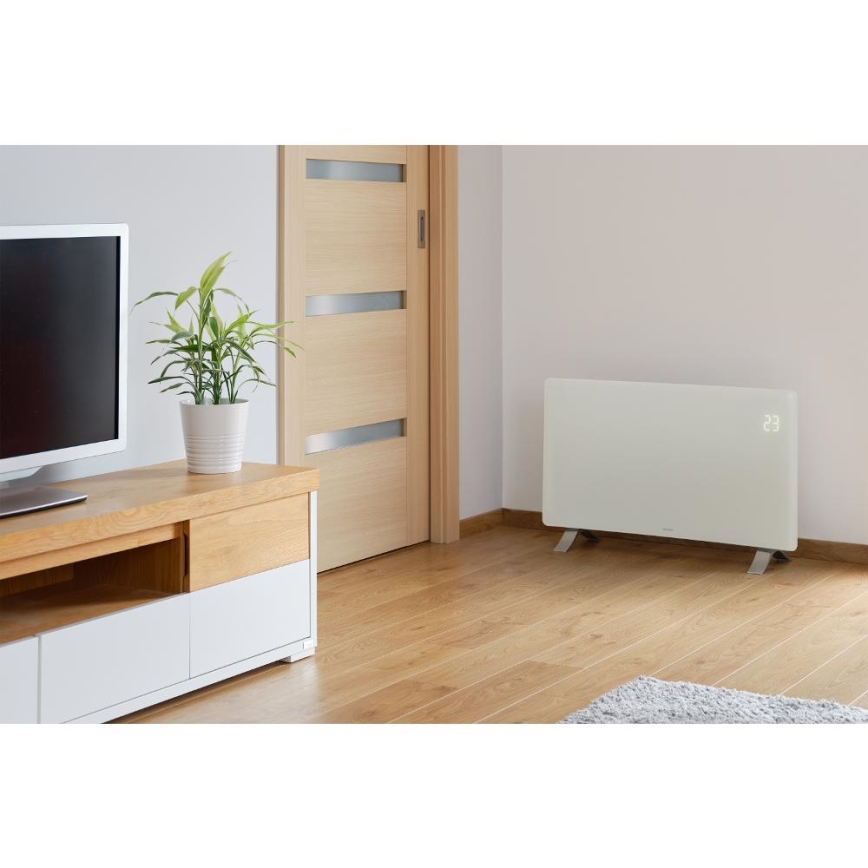 Sencor - Chytrý elektrický přímotop/konvektor 1200/2400W/230V IP24 Wi-Fi bílá