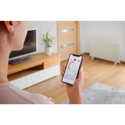 Sencor - Chytrý elektrický přímotop/konvektor 1200/2400W/230V IP24 Wi-Fi bílá