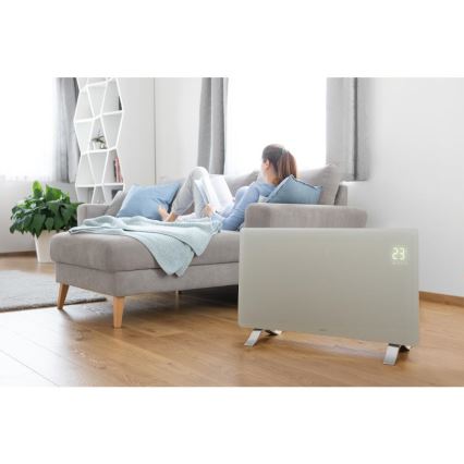 Sencor - Chytrý elektrický přímotop/konvektor 1200/2400W/230V IP24 Wi-Fi bílá