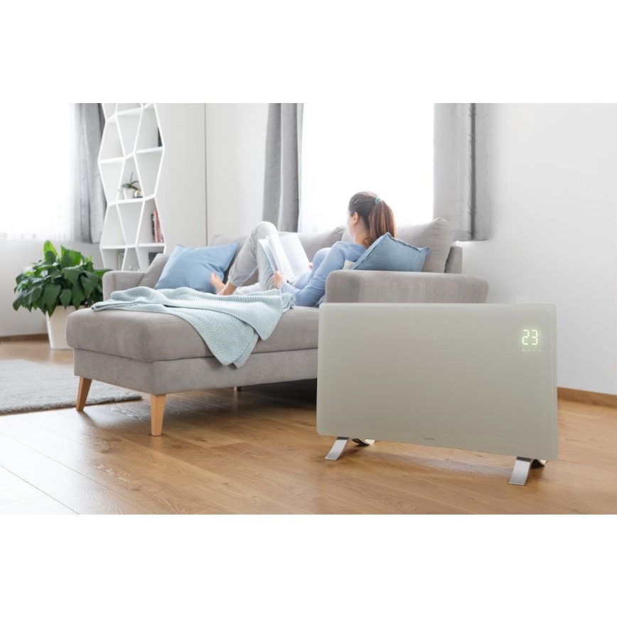 Sencor - Chytrý elektrický přímotop/konvektor 1200/2400W/230V IP24 Wi-Fi bílá