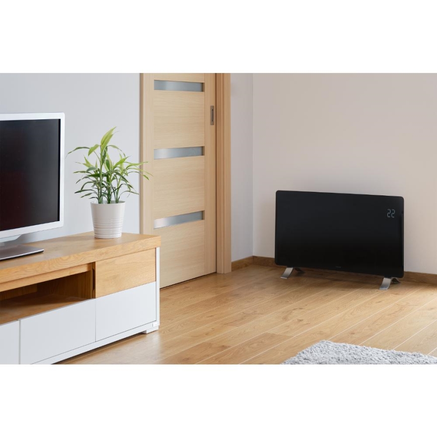Sencor - Chytrý elektrický přímotop/konvektor 1200/2400W/230V IP24 Wi-Fi černá