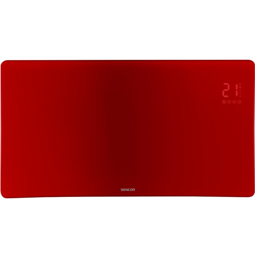 Sencor - Chytrý elektrický přímotop/konvektor 1200/2400W/230V IP24 Wi-Fi červená