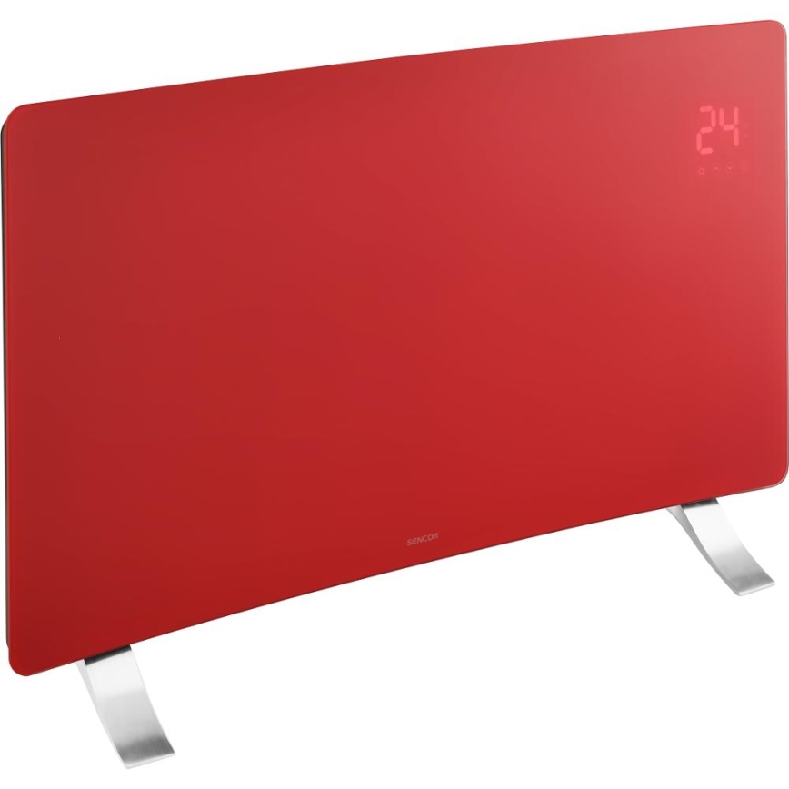 Sencor - Chytrý elektrický přímotop/konvektor 1200/2400W/230V IP24 Wi-Fi červená