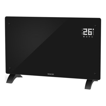 Sencor - Chytrý elektrický přímotop/konvektor 2000W/230V IP24 Wi-Fi černá + dálkové ovládání