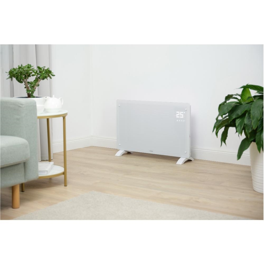 Sencor - Chytrý elektrický přímotop/konvektor 2000W/230V IP24 Wi-Fi bílá + dálkové ovládání