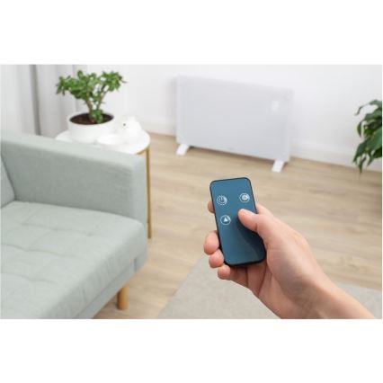 Sencor - Chytrý elektrický přímotop/konvektor 2000W/230V IP24 Wi-Fi bílá + dálkové ovládání