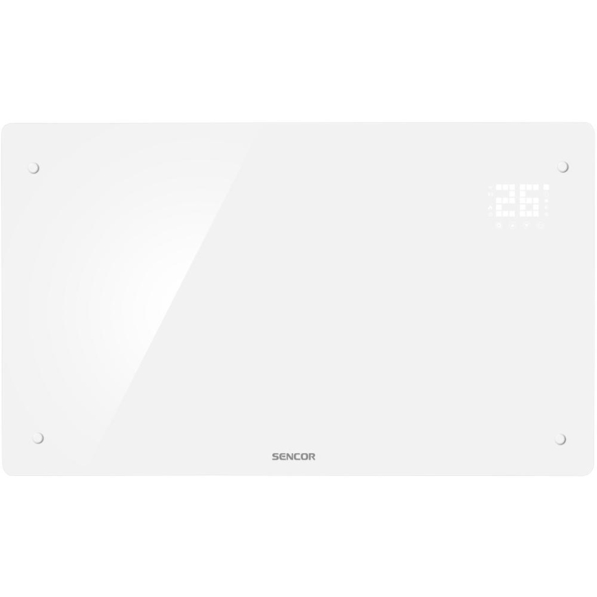 Sencor - Chytrý elektrický přímotop/konvektor 2000W/230V IP24 Wi-Fi bílá + dálkové ovládání