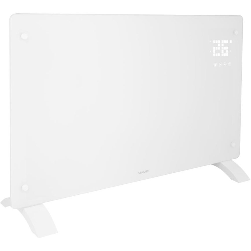 Sencor - Chytrý elektrický přímotop/konvektor 2000W/230V IP24 Wi-Fi bílá + dálkové ovládání