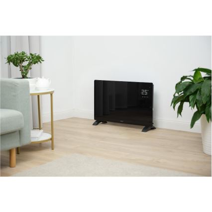 Sencor - Chytrý elektrický přímotop/konvektor 2000W/230V IP24 Wi-Fi černá + dálkové ovládání