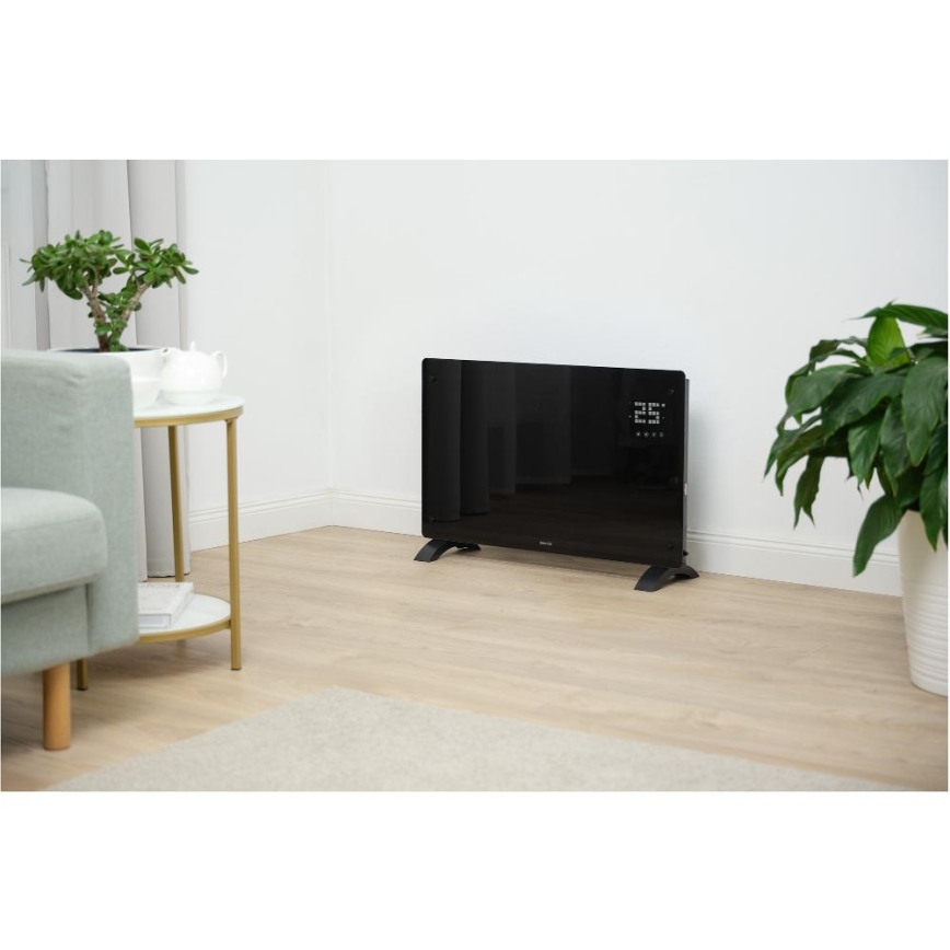 Sencor - Chytrý elektrický přímotop/konvektor 2000W/230V IP24 Wi-Fi černá + dálkové ovládání
