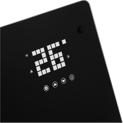 Sencor - Chytrý elektrický přímotop/konvektor 2000W/230V IP24 Wi-Fi černá + dálkové ovládání