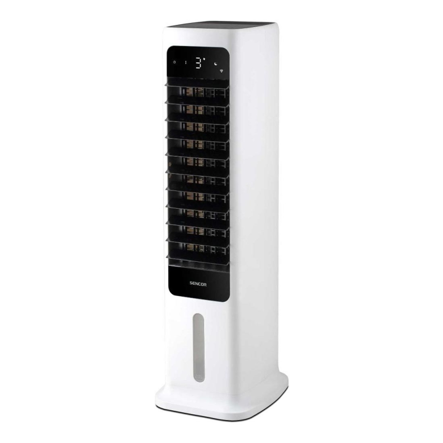 Sencor - Chytrý mobilní ochlazovač vzduchu 60W/230V Wi-Fi bílá + dálkové ovládání