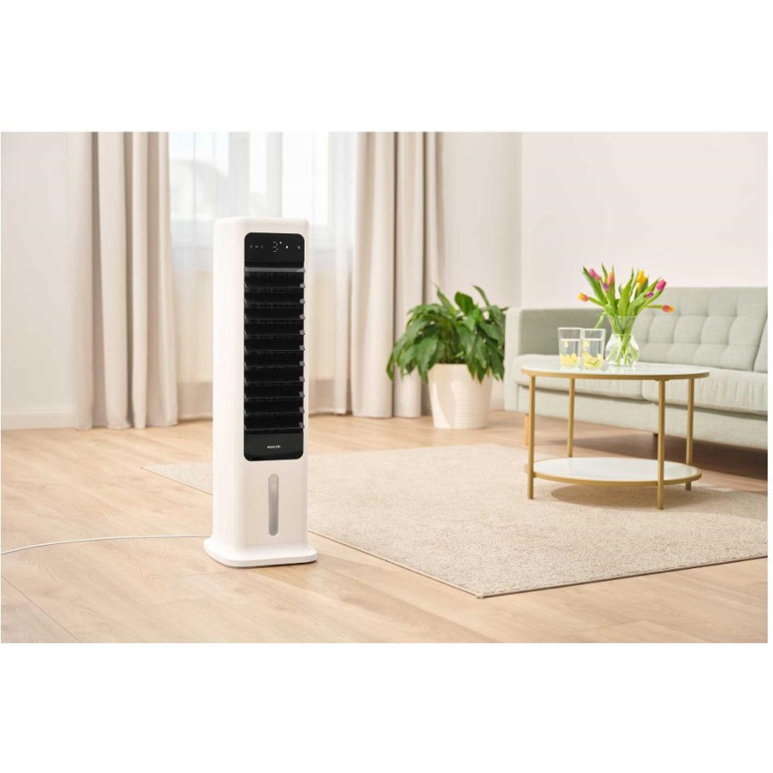 Sencor - Chytrý mobilní ochlazovač vzduchu 60W/230V Wi-Fi bílá + dálkové ovládání