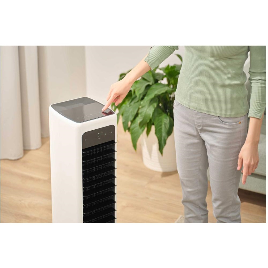 Sencor - Chytrý mobilní ochlazovač vzduchu 60W/230V Wi-Fi bílá + dálkové ovládání