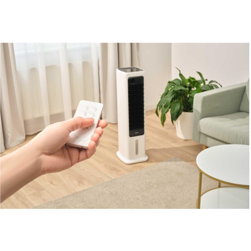 Sencor - Chytrý mobilní ochlazovač vzduchu 60W/230V Wi-Fi bílá + dálkové ovládání